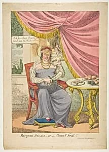 Bergami Pears–or–Choice Fruit !! by Anonymous, British, 19th century|S. W. Fores|Bartolommeo Bergami|Caroline of Brunswick