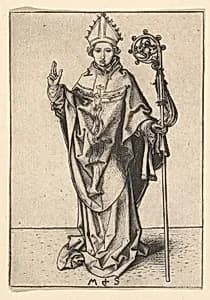 Bishop Saint by Martin Schongauer