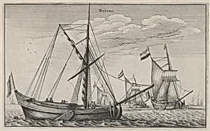 Boÿers (Dutch Cargo Ship) by Wenceslaus Hollar