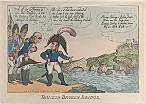 Boneys Broken Bridge by Archduke Karl Duke of Teschen|Rudolph Ackermann, London|Napoléon Bonaparte|Thomas Rowlandson