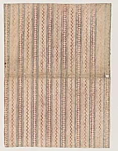 Book cover with overall stripe, zigzag, and triangle pattern by Anonymous