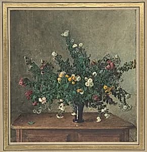 Bouquet of Small Chrysanthemums by Léon Bonvin