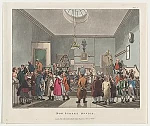 Bow Street Office by Rudolph Ackermann, London|Thomas Rowlandson|Auguste Charles Pugin|John Hill
