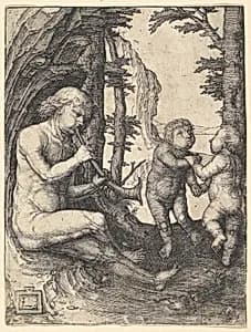 Boy with a Trumpet by Lucas van Leyden