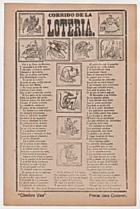 Broadsheet with a ballad about bingo, illustrations of different animals and people by Antonio Vanegas Arroyo|José Guadalupe Posada