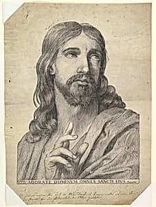 Bust of Christ Blessing by Wilhelm Traut|Claude Mellan