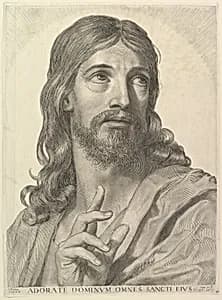 Bust of the Adult Christ by Claude Mellan