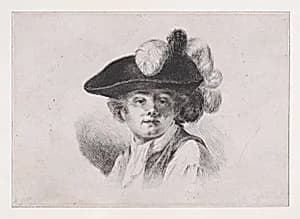 Bust Portrait of Man in a Plumed Hat by baron Dominique Vivant Denon