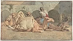 Camels Reposing, Tangiers by Mariano Fortuny Marsal