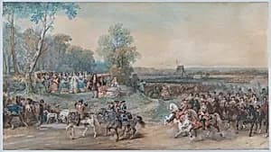 Camp de Compiègne, 1698 by Eugène-Louis Lami