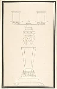Candelabra with Three Candles by Anonymous, Italian, 19th century