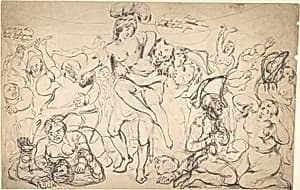 Caricature of a Drunken Debauch by Anonymous, British, 19th century