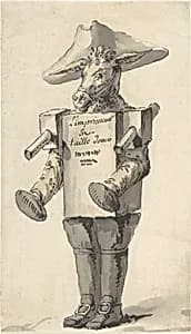 Caricature of an Engravings Printer by Jean Charles Delafosse|Ennemond Alexandre Petitot