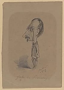 Caricature of Jules de Prémaray by Hippolyte Mailly|Nadar