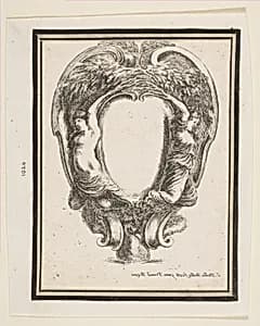 Cartouche with Duck and Nymphs by Stefano della Bella