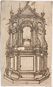 Catafalque for a Cardinal by Anonymous, Italian, Roman-Bolognese, 17th century