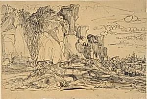 Caucasian Landscape by Rodolphe Bresdin
