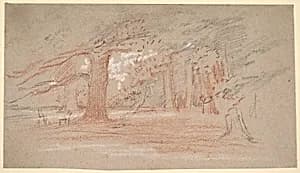 Cedar Trees in a Park by George Richmond