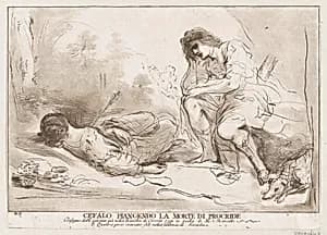 Cephalus and Procris by Pierre Jean Mariette|Guercino (Giovanni Francesco Barbieri)|Vincenzio Vangelisti|John & Josiah Boydell