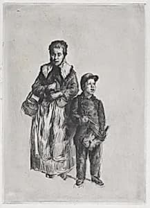 Chanteurs des rues, grande pièce by Marcellin Desboutin