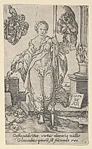 Chastity, from "The Virtues" by Heinrich Aldegrever