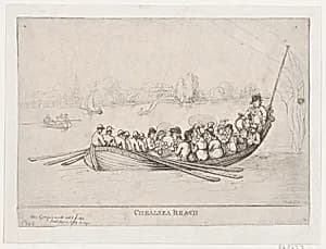 Chelsea Reach by Thomas Rowlandson