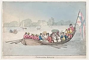 Chelsea Reach by Thomas Rowlandson