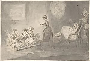 Children Playing Horse and Carriage by Constantin Guys