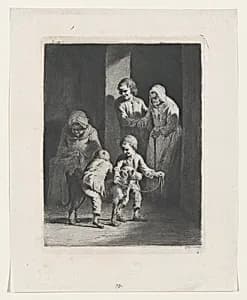 Children Playing with a Dog by Jean Jacques de Boissieu