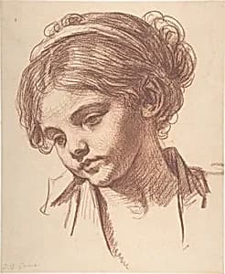 Child's Head by Jean-Baptiste Greuze|Anonymous, 19th century