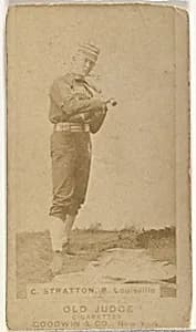 Chilton Scott Stratton, Pitcher, Louisville Colonels, from the Old Judge series (N172) for Old Judge Cigarettes by Goodwin & Company