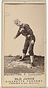 Chilton Scott Stratton, Pitcher, Louisville Colonels, from the Old Judge series (N172) for Old Judge Cigarettes by Goodwin & Company