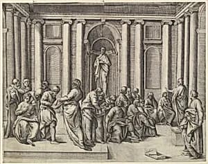 Christ among the Doctors by Battista Franco