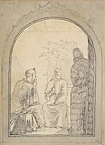 Christ and Nicodemus by Christen Købke