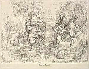 Christ appearing to Mary Magdalen(?) by Carlo Maratti|Giuseppe Canale