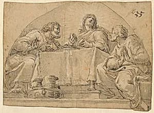 Christ at Emmaus by Hans Georg Asam