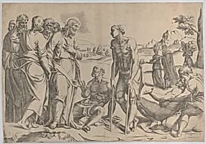 Christ healing the sick by Paolo Farinati|Ferrando Bertelli|Anonymous
