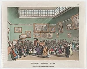 Christie's Auction Rooms by John Bluck|Thomas Rowlandson|Auguste Charles Pugin|Rudolph Ackermann, London