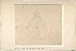 Church Facade (after the French?) by William Frome Smallwood