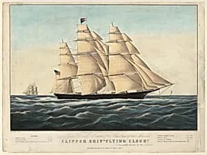 Clipper Ship "Flying Cloud" by Nathaniel Currier|James E. Buttersworth|Eliphalet M. Brown Jr.