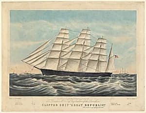 Clipper Ship "Great Republic" by Nathaniel Currier|James E. Buttersworth