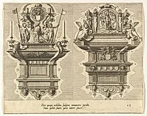 Cœnotaphiorum (23) by Hans Vredeman de Vries|Johannes van Doetecum I|Lucas van Doetecum|Hieronymus Cock