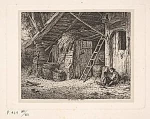 Coin de ferme by Charles Jacque