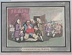 Comforts of Bath, Plate 1 by Thomas Rowlandson|S. W. Fores