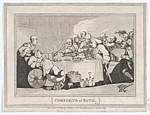 Comforts of Bath, Plate 11 by S. W. Fores|Thomas Rowlandson