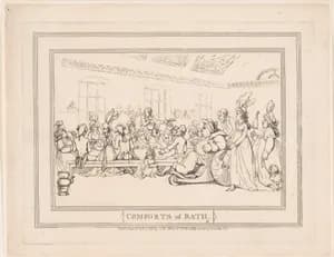 Comforts of Bath, Plate 11 by Thomas Rowlandson