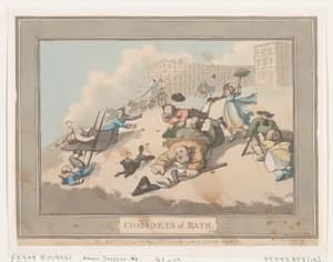 Comforts of Bath, Plate 12 by S. W. Fores|Thomas Rowlandson