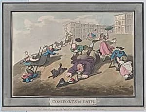 Comforts of Bath, Plate 12 by S. W. Fores|Thomas Rowlandson