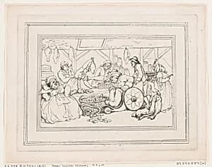 Comforts of Bath, Plate 4 by Thomas Rowlandson