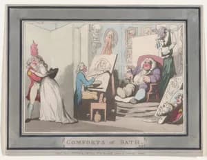 Comforts of Bath, Plate 6 by Thomas Rowlandson|S. W. Fores